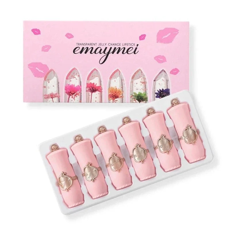 Flower Jelly Lip Balm Set - Color-Changing Moisturizing Care
