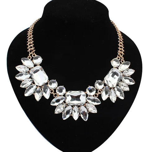 Vintage Gem Choker Necklace - Retro Statement Jewelry