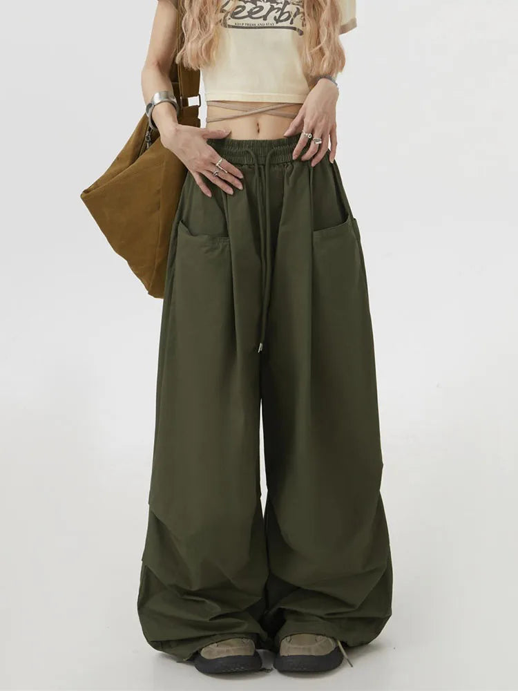 Y2K High-Waist Cargo Pants - Relaxed Streetwear Trousers