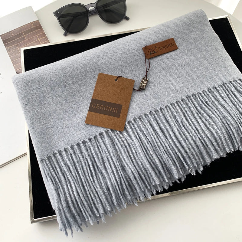 Premium Solid Winter Scarf - Soft Long Shawl Wrap