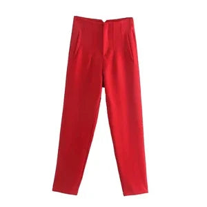 Slim High-Waist Pencil Pants - Chic Office Trousers