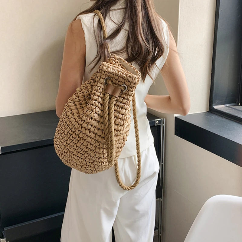 Woven Straw Handbag