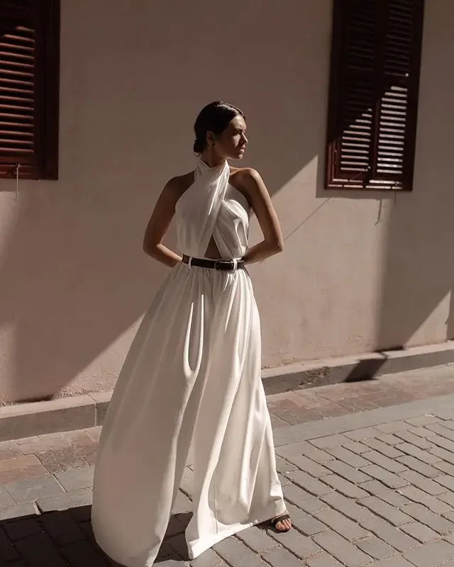 Sleeveless High-Waist Jumpsuit - Elegant One-Piece