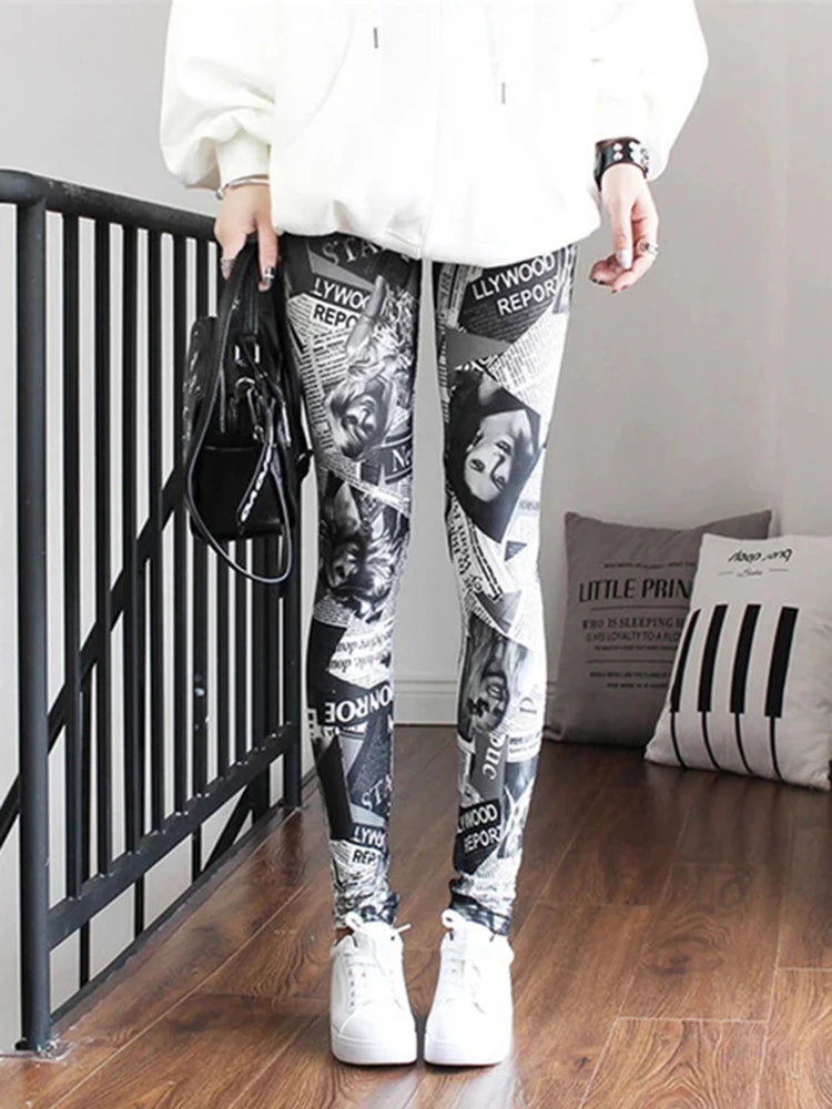 Printed Fashion Leggings - Stretch Everyday Comfort Fit