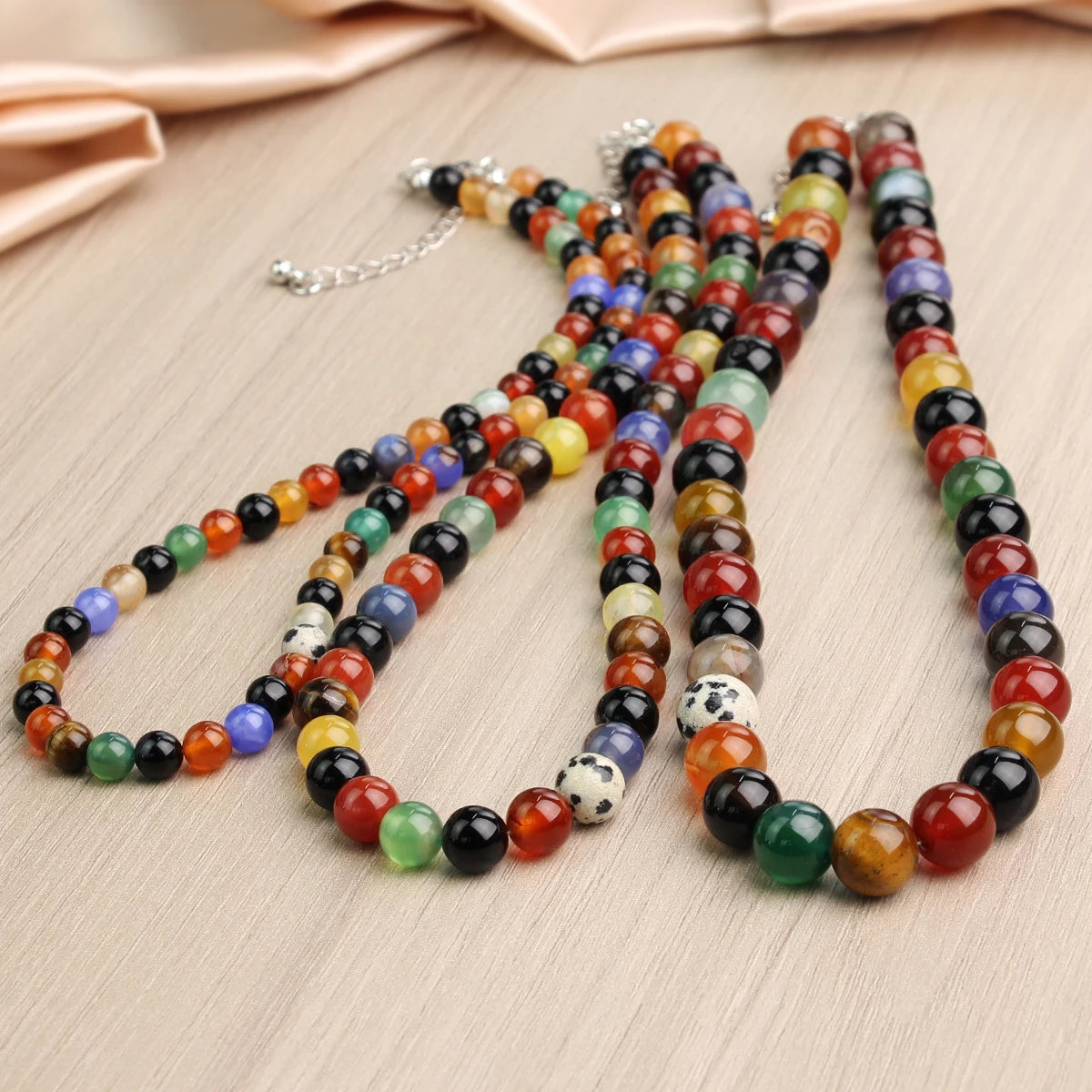 Natural Carnelian Bead Necklace - Handmade Bohemian Stone Choker