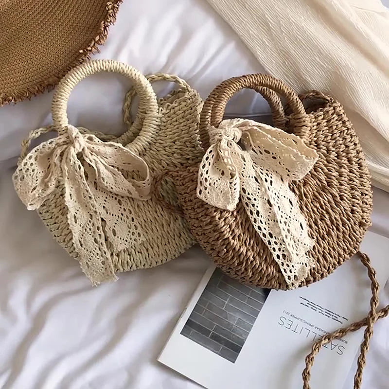 Woven Straw Crossbody Bag
