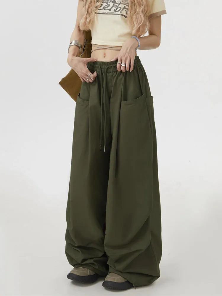 Y2K High-Waist Cargo Pants - Relaxed Streetwear Trousers