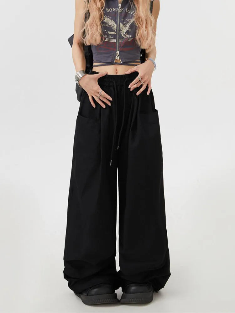 Y2K High-Waist Cargo Pants - Relaxed Streetwear Trousers