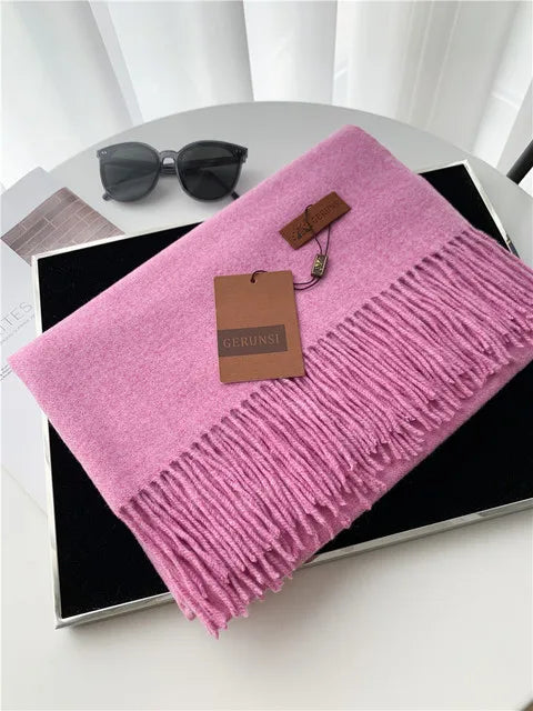 Premium Solid Winter Scarf - Soft Long Shawl Wrap