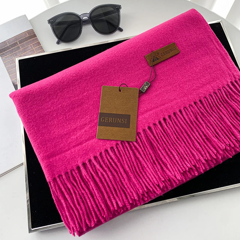 Premium Solid Winter Scarf - Soft Long Shawl Wrap