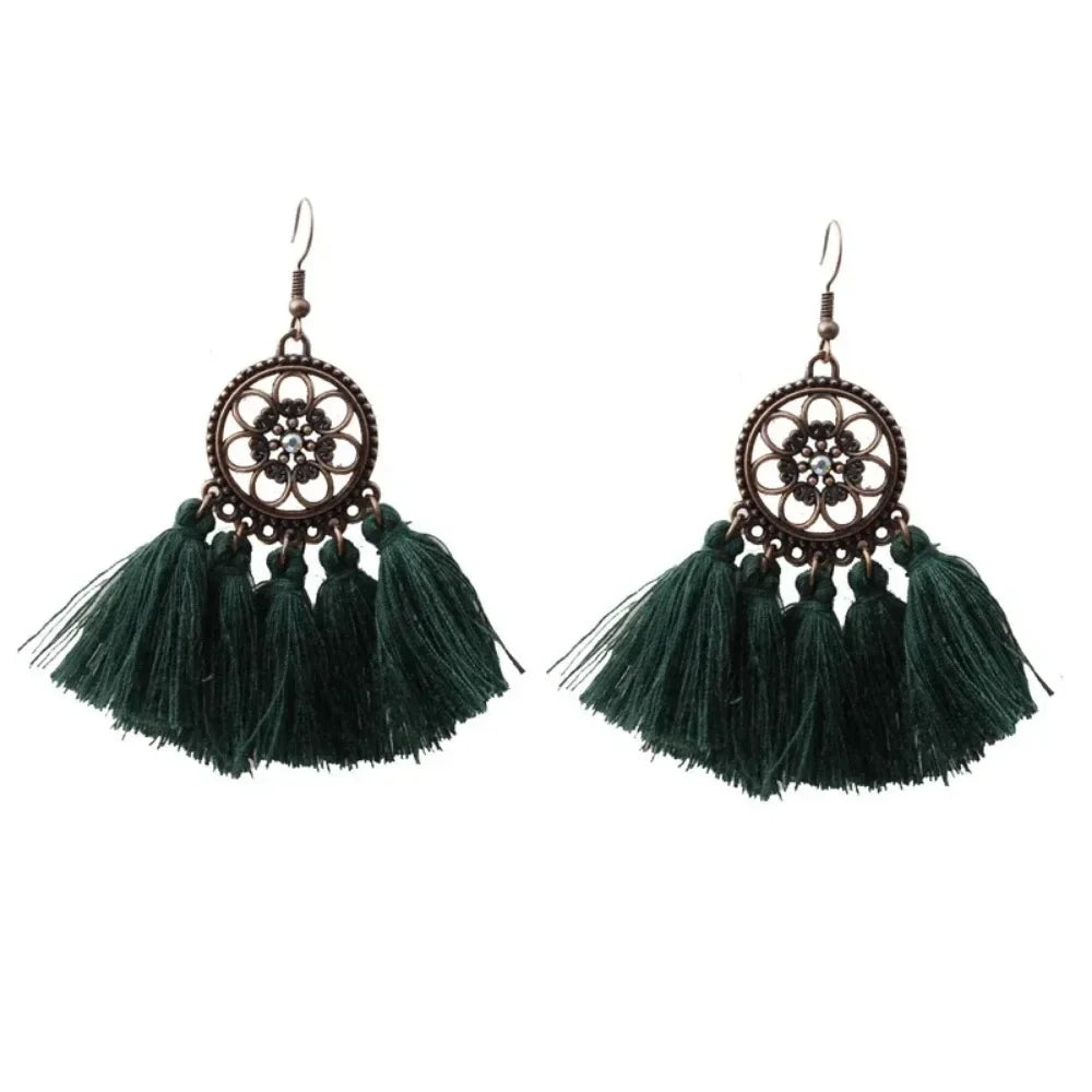 Tassel Drop Earrings - Statement Jewelry