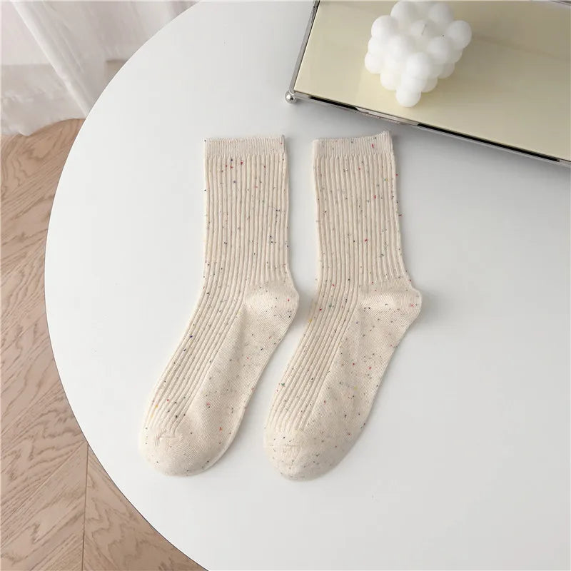 Colorful Casual Socks - Soft Breathable Mid-Calf Pair