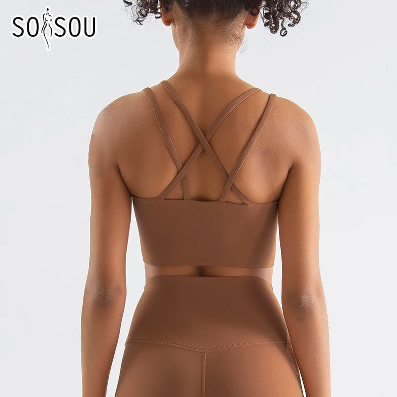 Cross-Back Performance Sports Bra