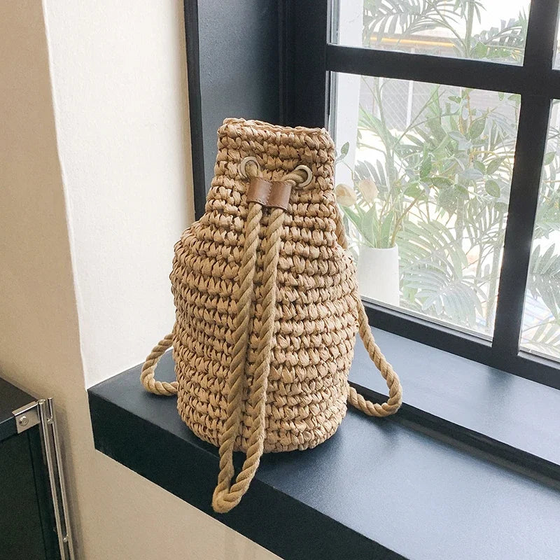 Woven Straw Handbag
