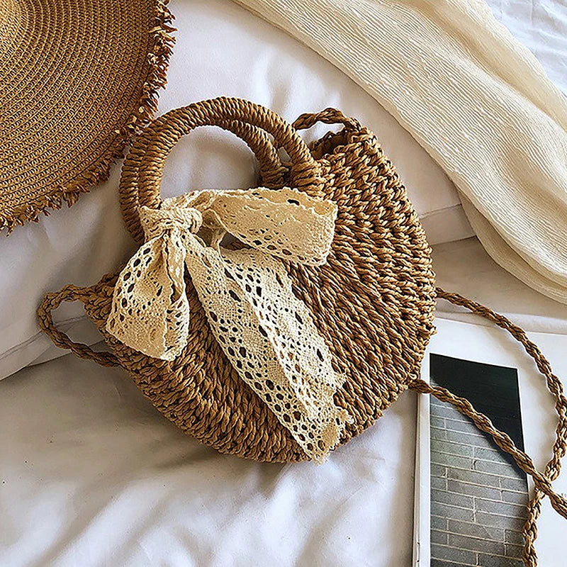 Woven Straw Crossbody Bag