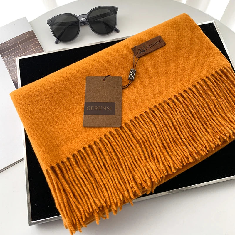 Premium Solid Winter Scarf - Soft Long Shawl Wrap