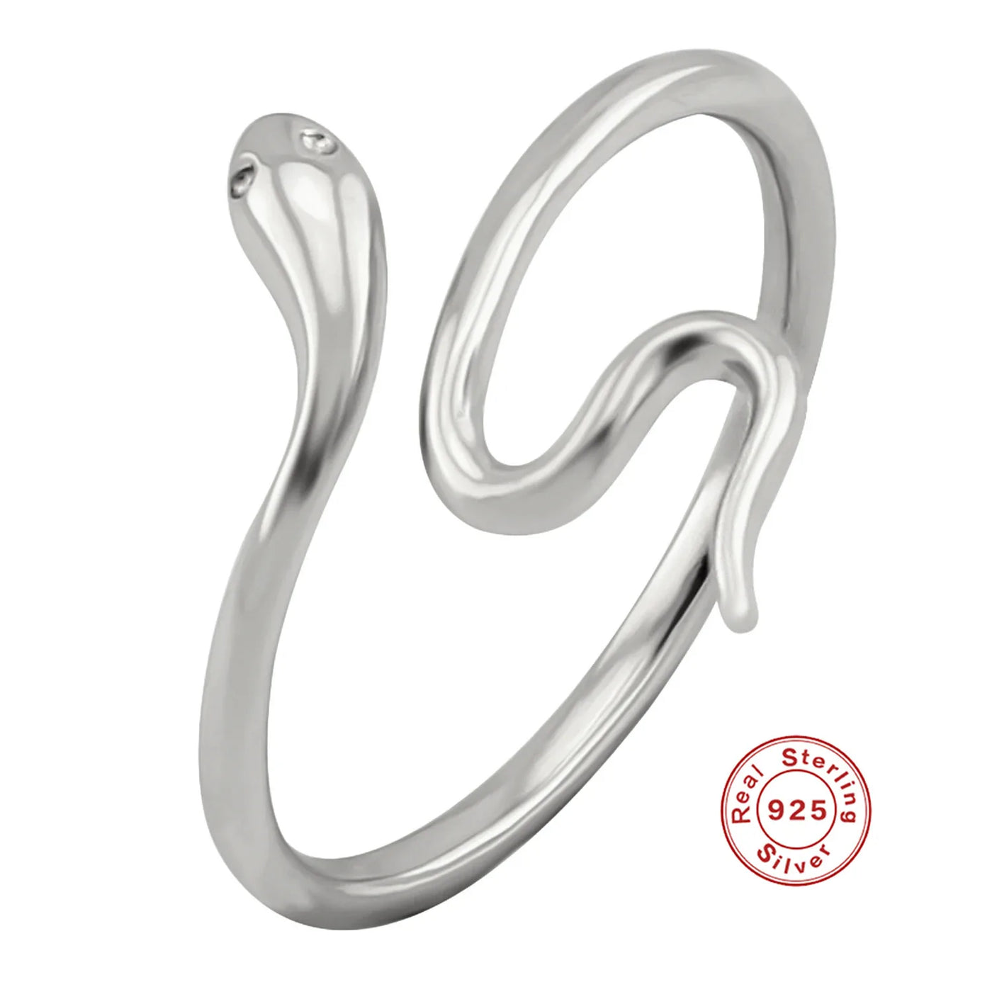 Premium Snake Adjustable Ring - 925 Sterling Silver