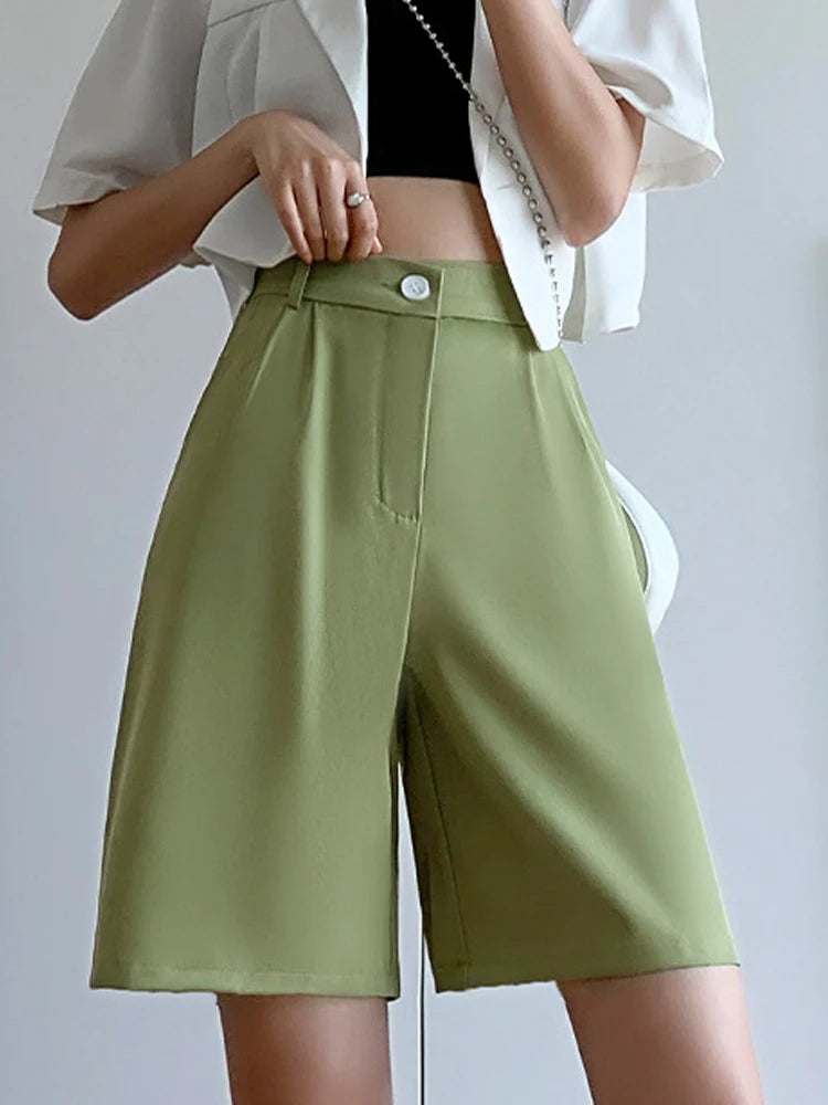 Premium Tailored Wide Leg Shorts - Knee Length Office Style