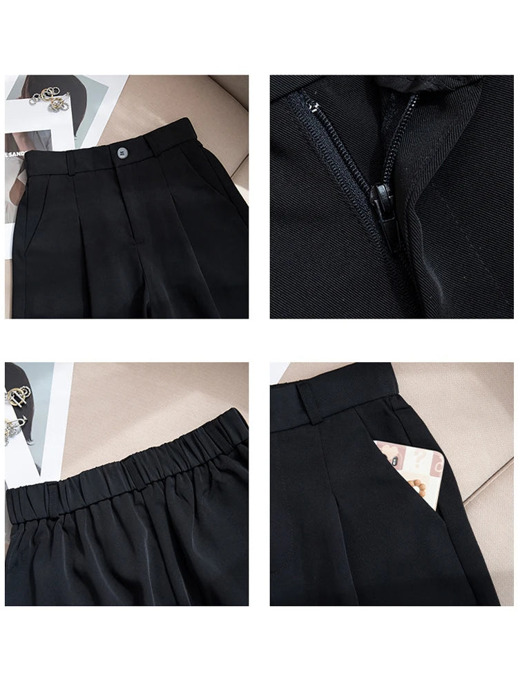 Premium Tailored Wide Leg Shorts - Knee Length Office Style