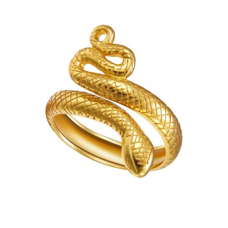 Premium Snake Adjustable Ring - 925 Sterling Silver