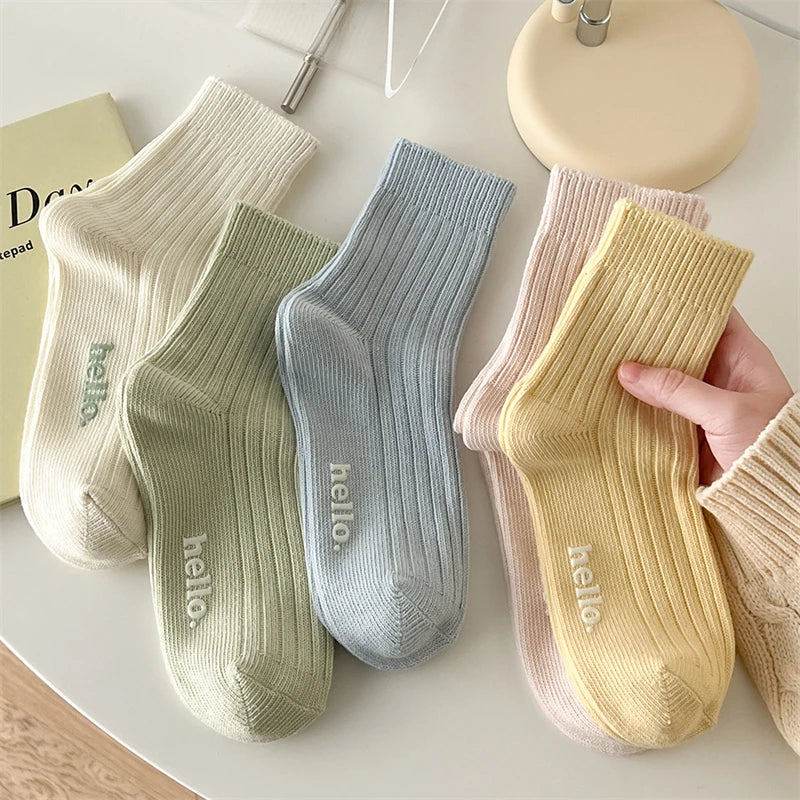 Fresh Color Everyday Socks - Soft Breathable Casual Pair