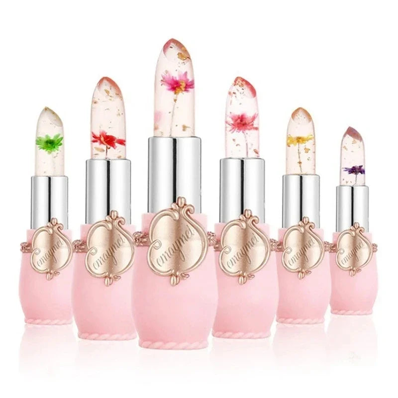 Flower Jelly Lip Balm Set - Color-Changing Moisturizing Care