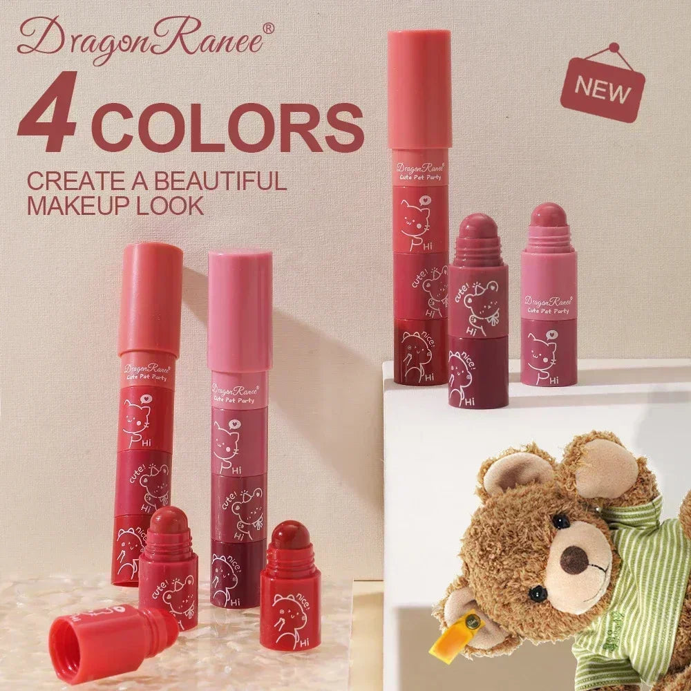 4-in-1 Matte Lipstick Crayon Kit - Waterproof Velvet Color