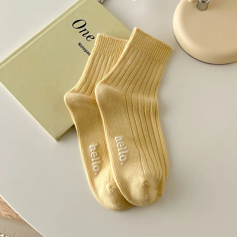 Fresh Color Everyday Socks - Soft Breathable Casual Pair