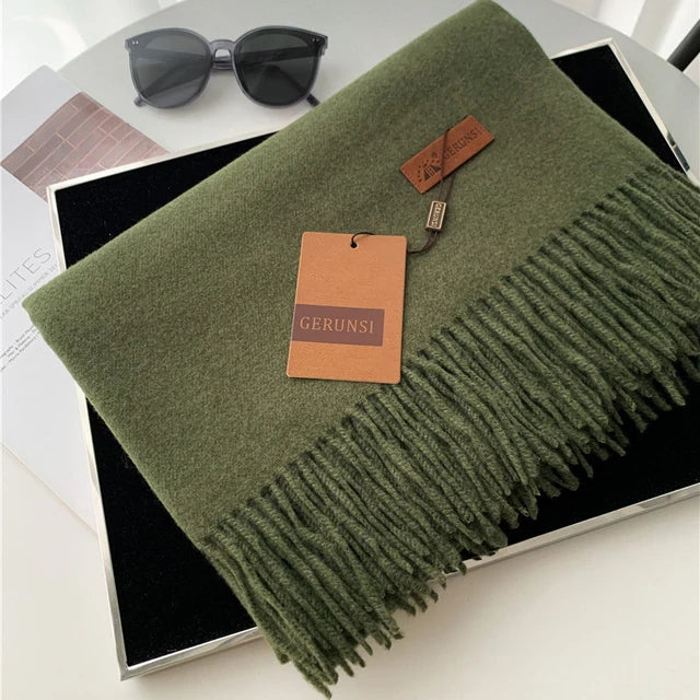 Premium Solid Winter Scarf - Soft Long Shawl Wrap