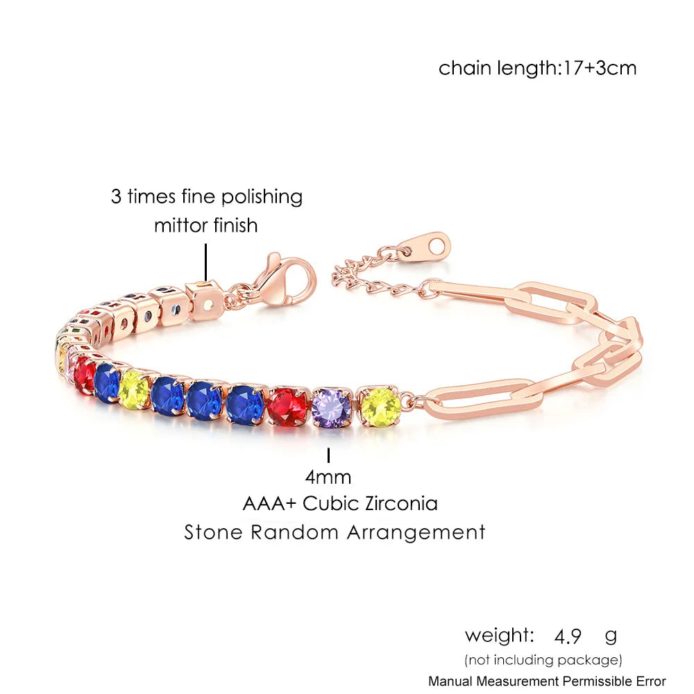 Colorful Tennis Bracelet