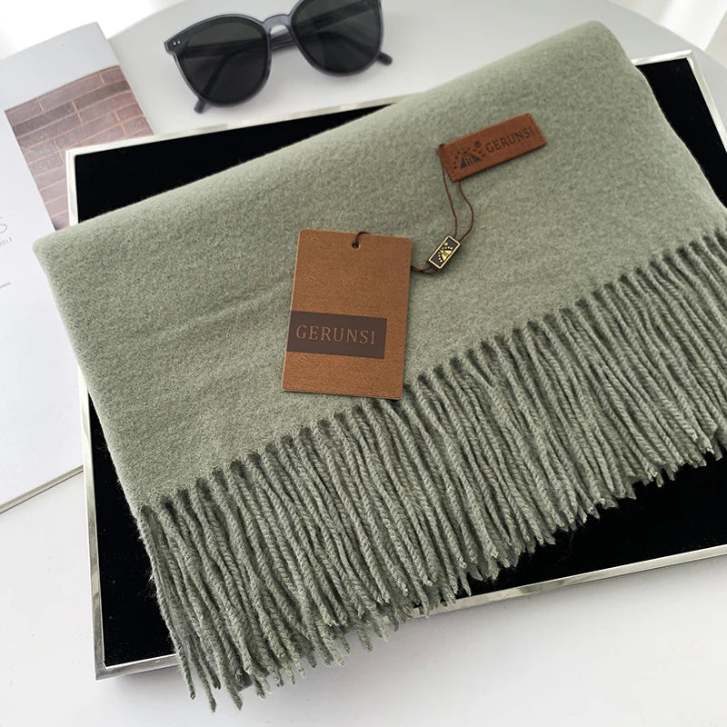 Premium Solid Winter Scarf - Soft Long Shawl Wrap