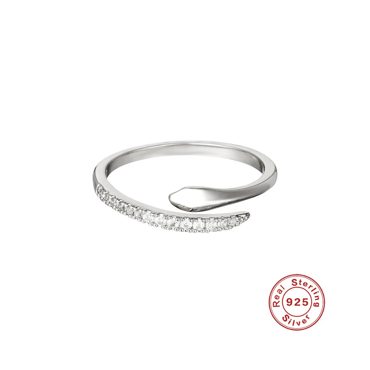 Premium Snake Adjustable Ring - 925 Sterling Silver