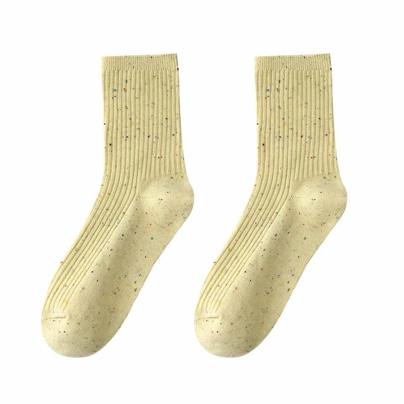 Colorful Casual Socks - Soft Breathable Mid-Calf Pair