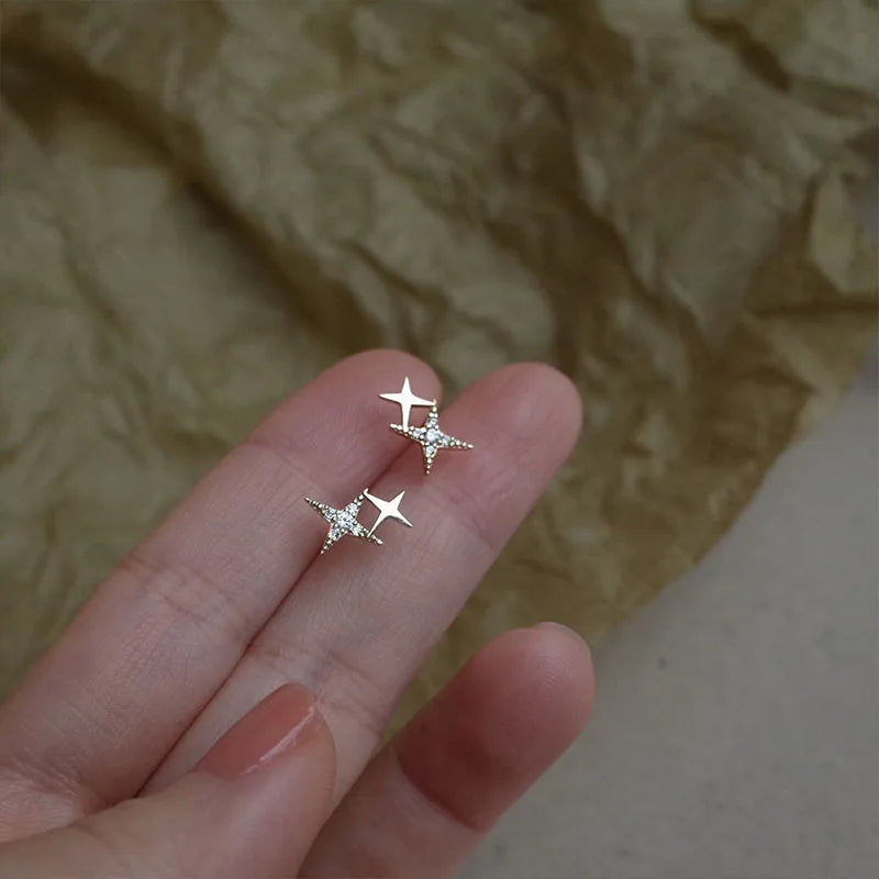 925 Silver Stud Earrings - Elegant Jewelry