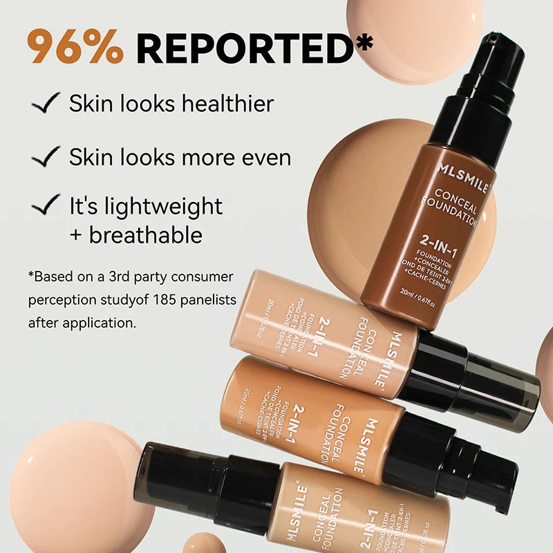 Liquid Foundation - Waterproof Full-Coverage Concealer