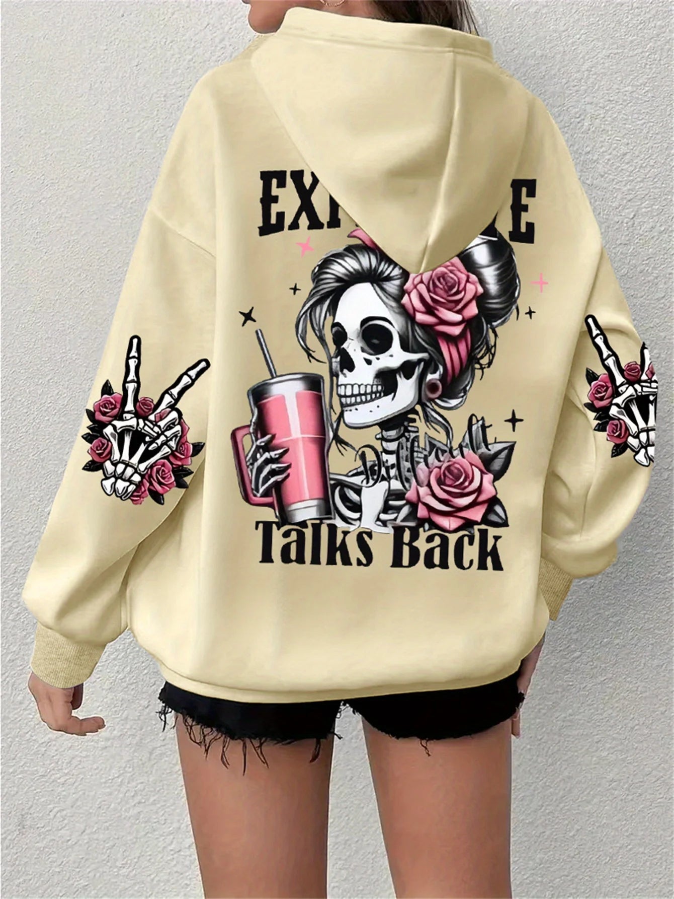 Oversized Graphic Fleece Hoodie - Cozy Harajuku Streetwear