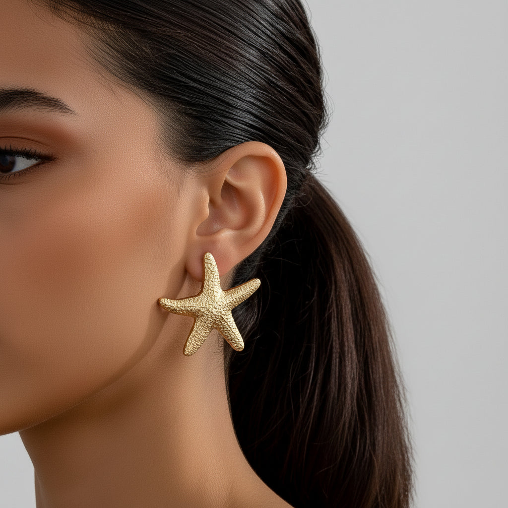 Starfish Stud Earrings - Elegant Jewelry