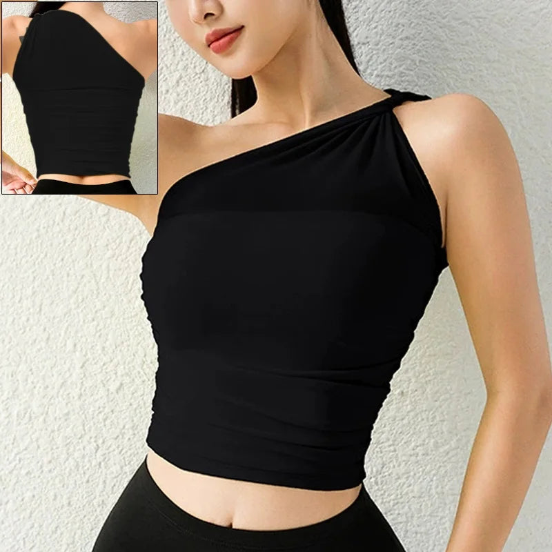 One-Shoulder Performance Sports Bra