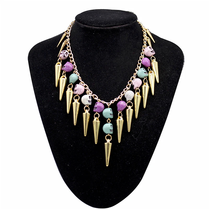Vintage Gem Choker Necklace - Retro Statement Jewelry