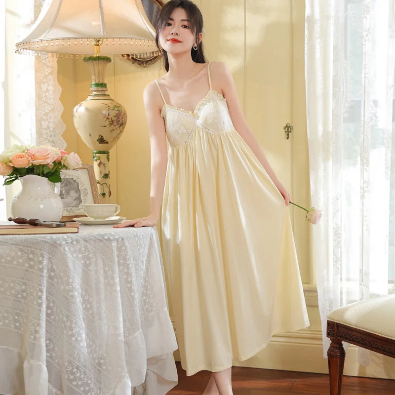 Princess Mesh Pajama Dress - Romantic Palace-Style Sleepwear