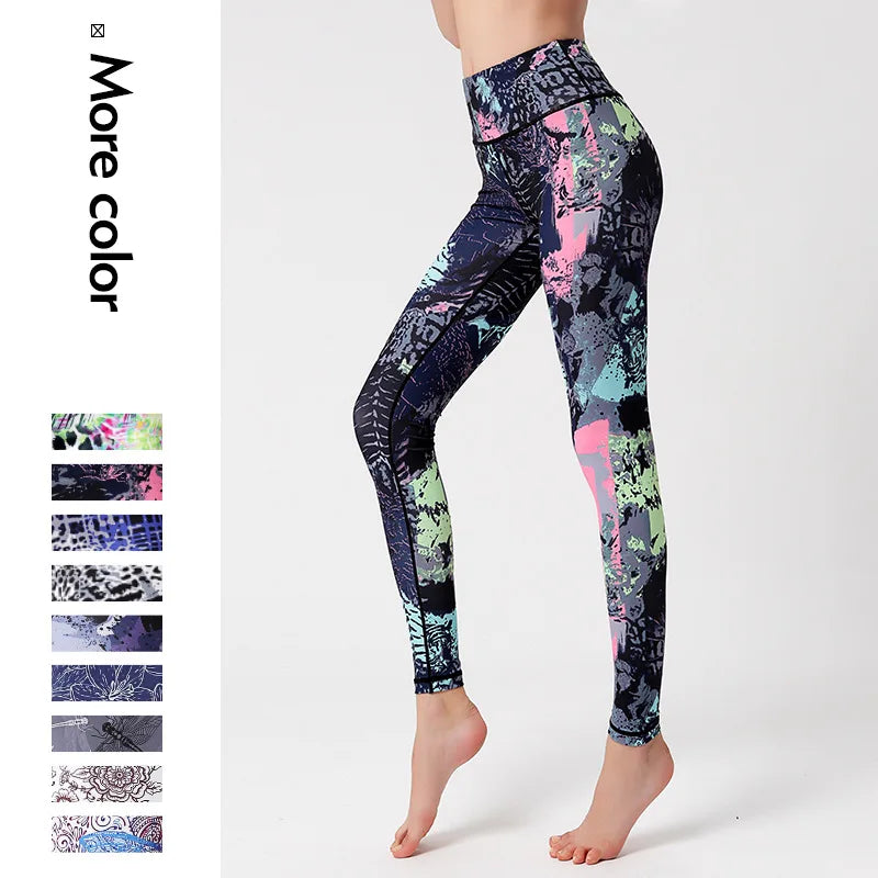 High-Waist Hip-Lift Stretch Yoga Leggings - Gym & Dance Activewear