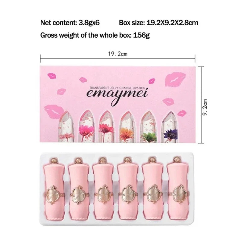 Flower Jelly Lip Balm Set - Color-Changing Moisturizing Care