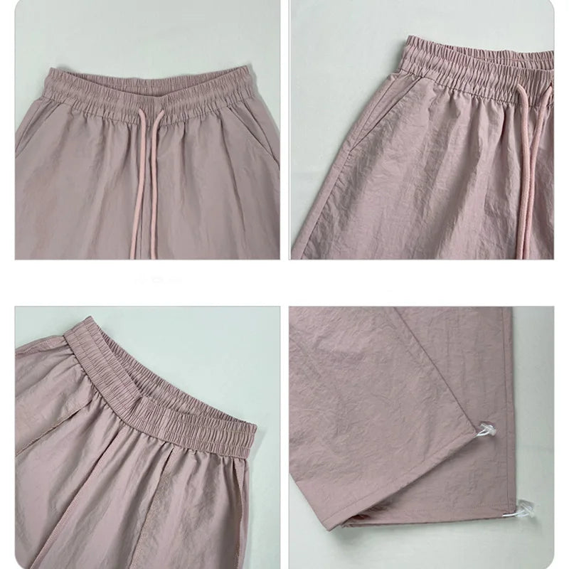 High-Waist Cargo Pants - Relaxed Utility Wide-Leg Trousers