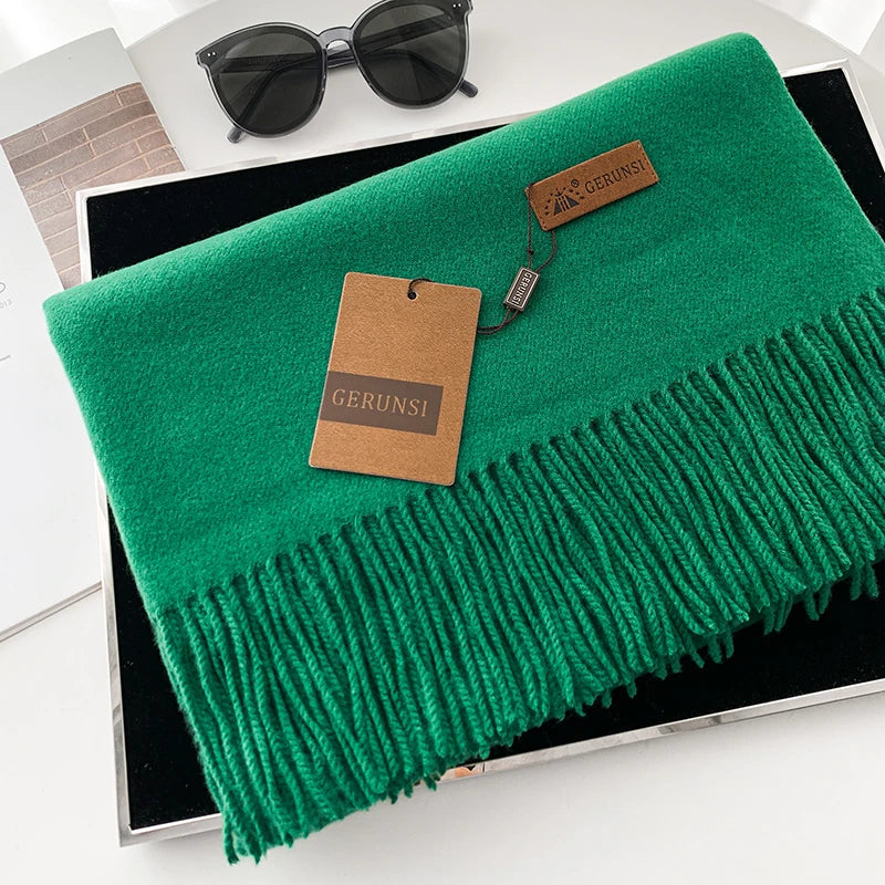 Premium Solid Winter Scarf - Soft Long Shawl Wrap