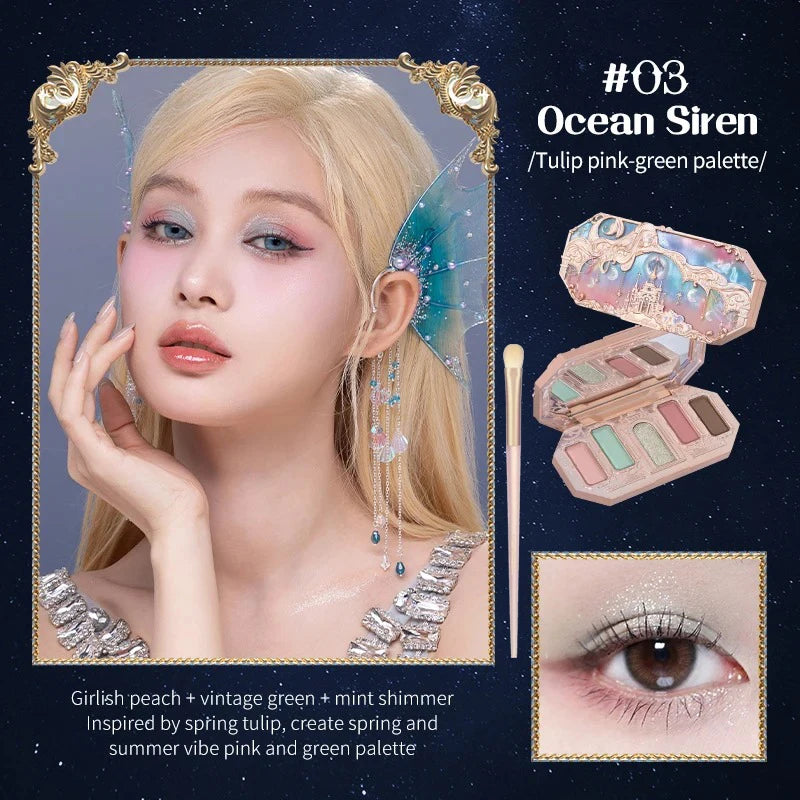5-Color Eyeshadow Palette - Matte & Shimmer Pigment Collection