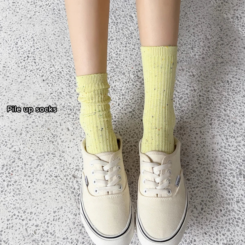 Colorful Casual Socks - Soft Breathable Mid-Calf Pair