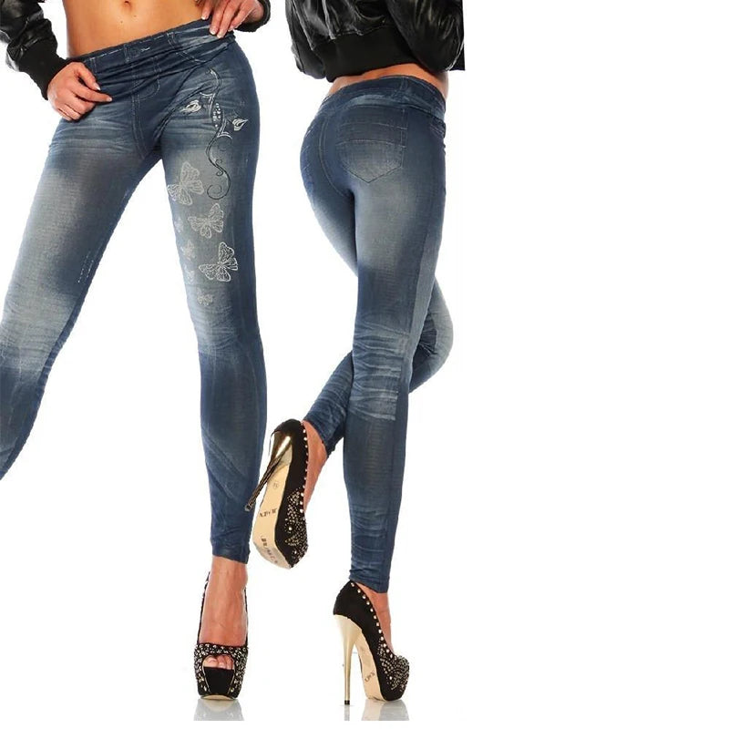 Stretch Jegging Leggings - Slim Denim-Look Comfort Fit