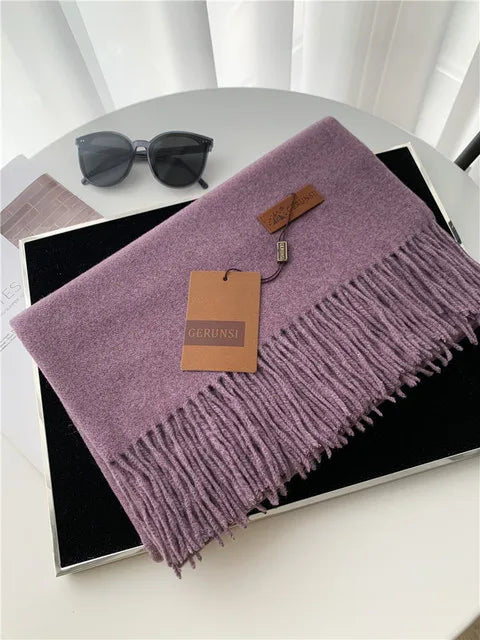 Premium Solid Winter Scarf - Soft Long Shawl Wrap