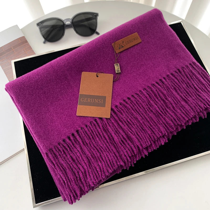 Premium Solid Winter Scarf - Soft Long Shawl Wrap