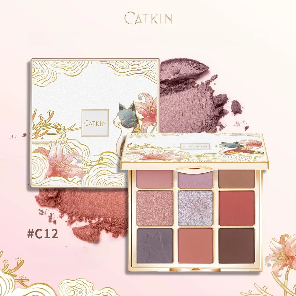9-Color Eyeshadow Palette - Matte & Shimmer Pigment Collection